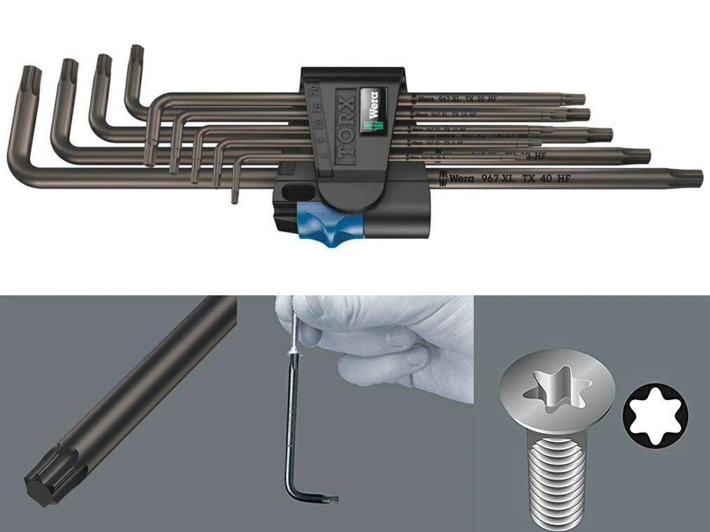 L-raktų komplektas TX8-40 XL Holding-Function, Wera