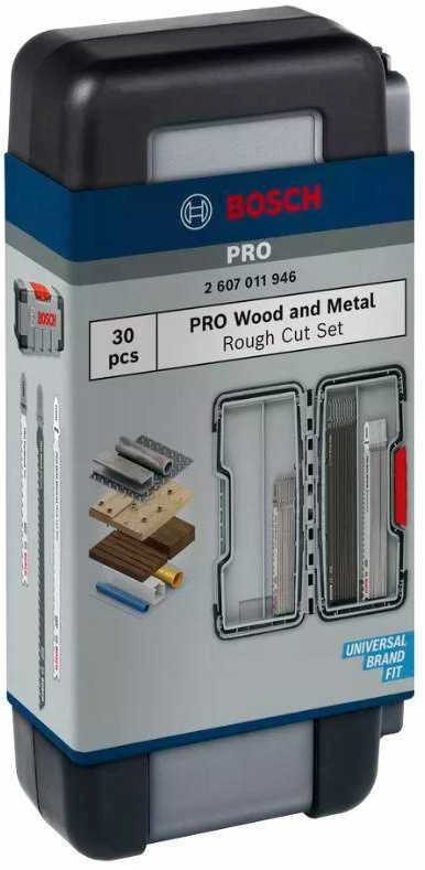 BOSCH PJŪKLELIS T RINKINYS PRO medienos ir metalo grubaus pjovimo 100mm 30vnt.