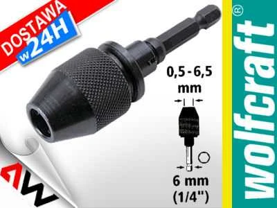 Greitos fiksacijos griebtuvas Wolfcraft 2625000; 0,5-6,5 mm; 1/4''