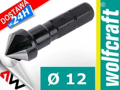 Grąžtas WOLFCRAFT HSS CHAMFER 12mm, 6 KAMPŲ BOTAS 1/4 colio