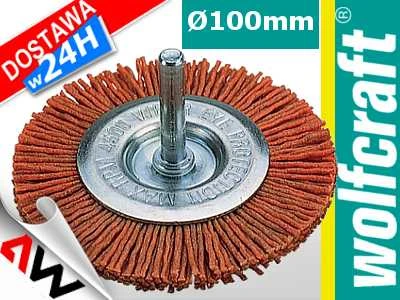 WOLFCRAFT NAILONINIS DISKINIS ŠEPETĖLIS 100mm BOTAS 6mm