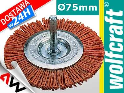 WOLFCRAFT NAILONINIS ŠEPETĖLIS 75mm DISKINIS BOTAS 6mm