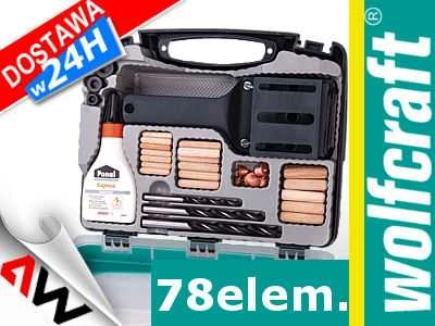 Wolfcraft Universalus medienos kaiščių, grąžtų ir šablonų rinkinys lagamine 4645000