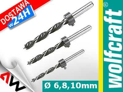 Grąžtas wolfcraft Grąžtai kaiščiams su gylio ribotuvais, 3vnt., 6/8/10mm