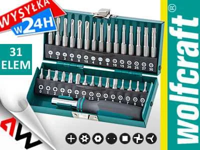 Atsuktuvų rinkinys su antgaliais Wolfcraft 1386000 - 30 vnt