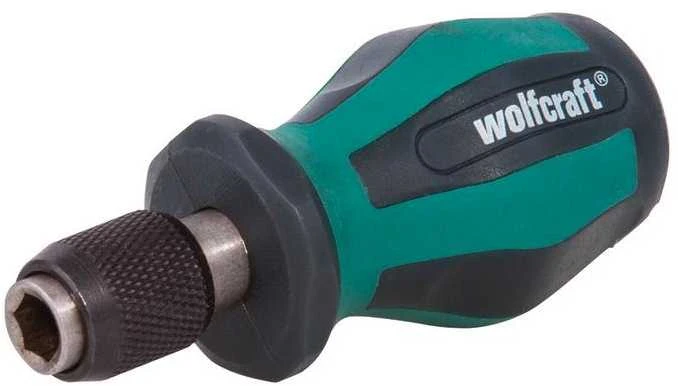 Wolfcraft 1239000 – rankinis atsuktuvas su antgaliu, trumpas