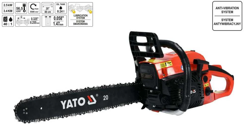 Yato Toya Sa Poland Benzininis grandininis pjūklas | 3,4 HP (YT-84910)