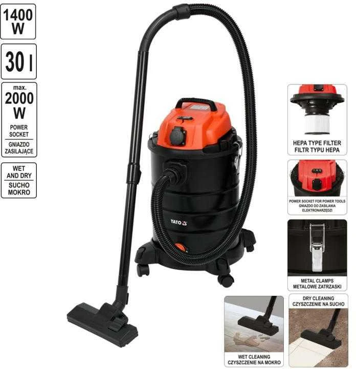 YATO Dulkių siurblys WARSZTATOWY 1400W / 30L