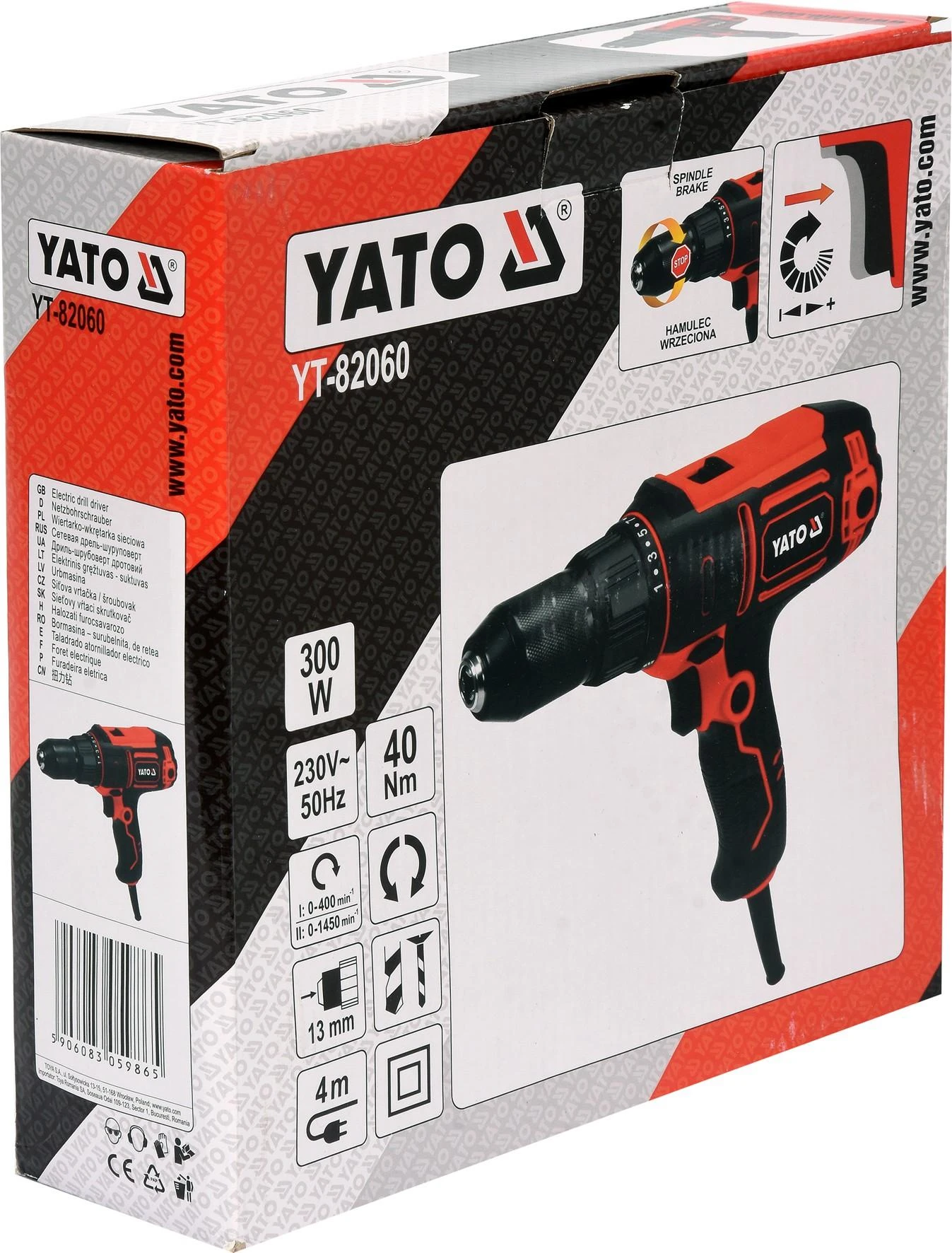 YATO YT-82060 elektrinis suktuvas - gręžtuvas 13mm 40Nm