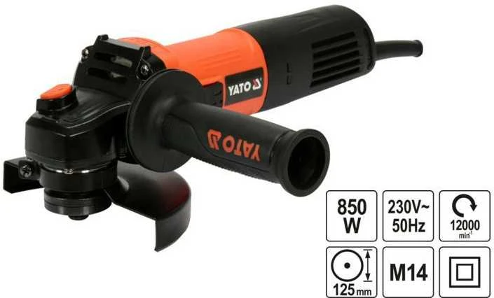 Kampinis šlifuoklis Yato YT-82097 - 850W 125mm
