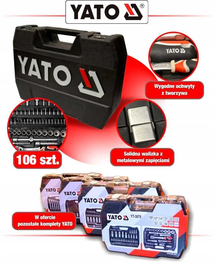 Įrankių rinkinys YATO YT-38791, 108 vnt.
