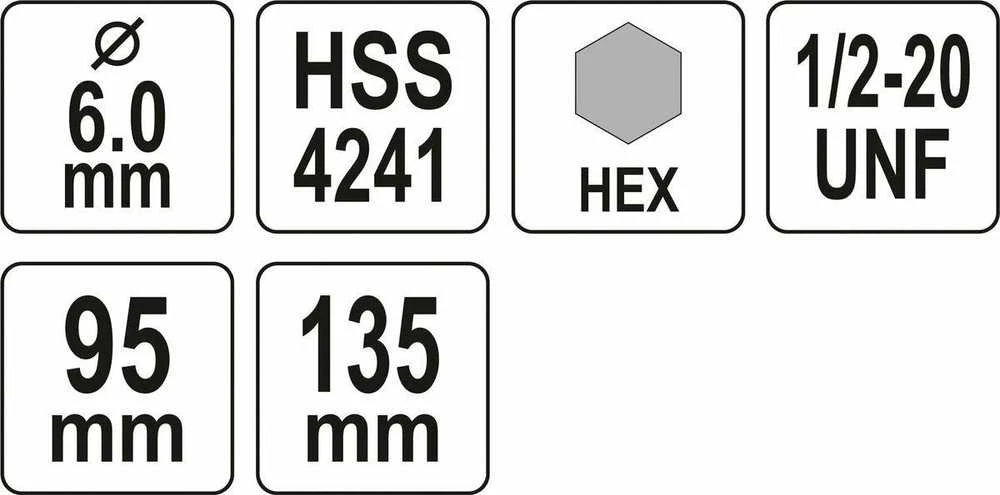 YATO KIAUŠIŲ PJŪKLŲ LAIKIKLIS HSS 1/2" HEX 10mm