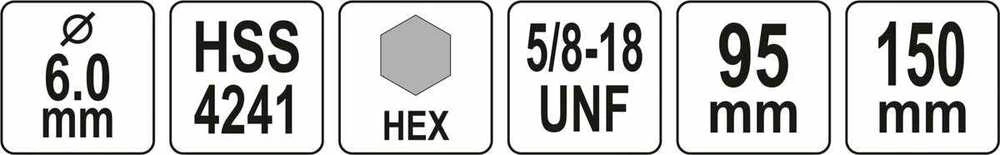 YATO KIAUŠIŲ PJŪKLŲ LAIKIKLIS HSS 5/8" HEX 10mm