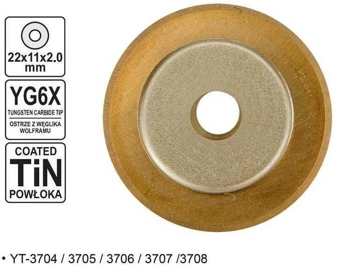 YATO KÓŁKO WYMIENNE 22x11x2mm 3714 DO PRZYRZĄDU GLAZURNICZEGO
