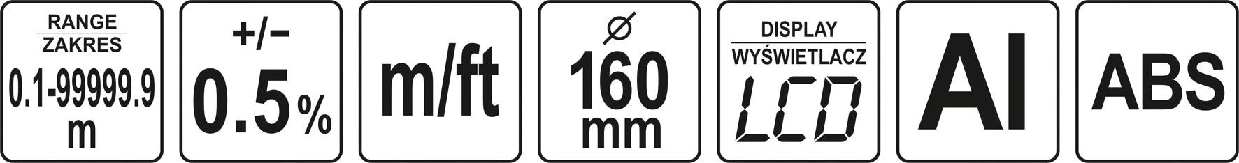 Yato skaitmeninis matavimo ratas, odometras 0,1-10000m YT-71655