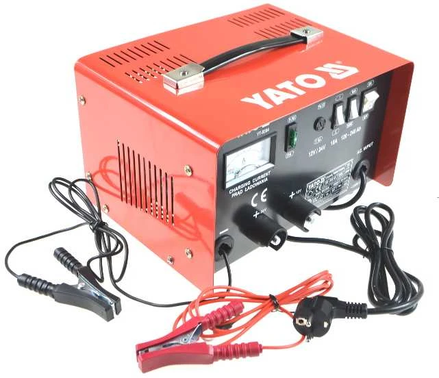 YATO kroviklis su paleidimo funkcija 16A 12V / 24V 120-240Ah
