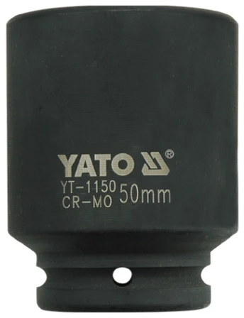 Yato 50 mm smūginis lizdas, 3/4 colio pavara, ilgo tipo, didelio apkrovos lizdas