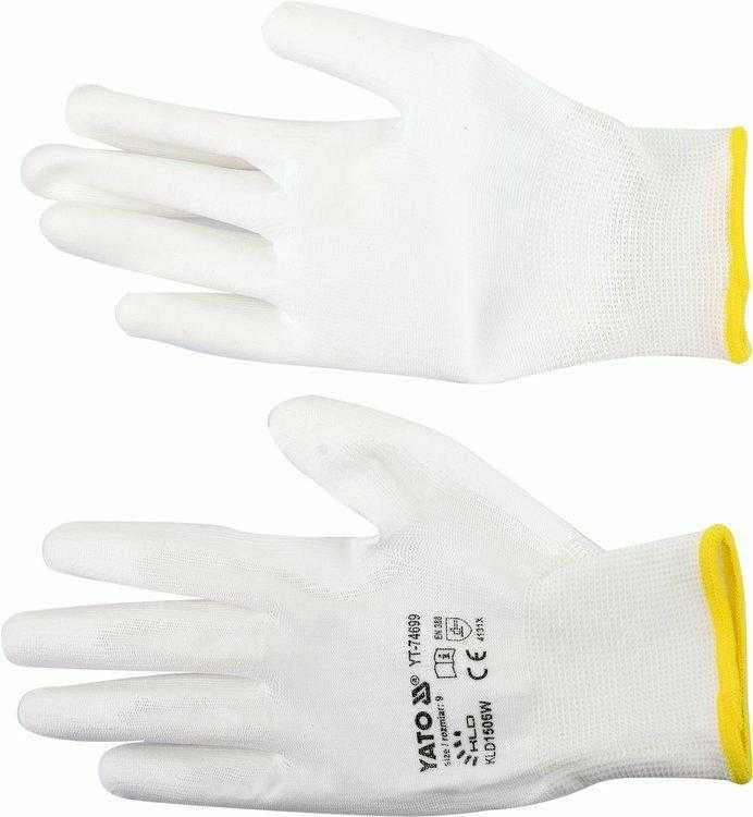 YATO RĘKAWICE NYLON/PU balta ROZ. 9