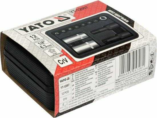 Yato BITĖS (NASADEK) YATO IKI KLIMATO. 1 / 4 "YT -12007