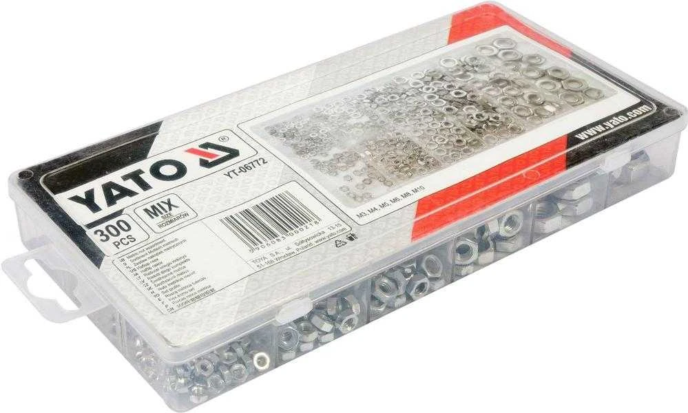 YATO Rinkinys METRINĖ RIEŠTĖ 300 vnt. MIX M3, M4, M5, M6, M8, M10