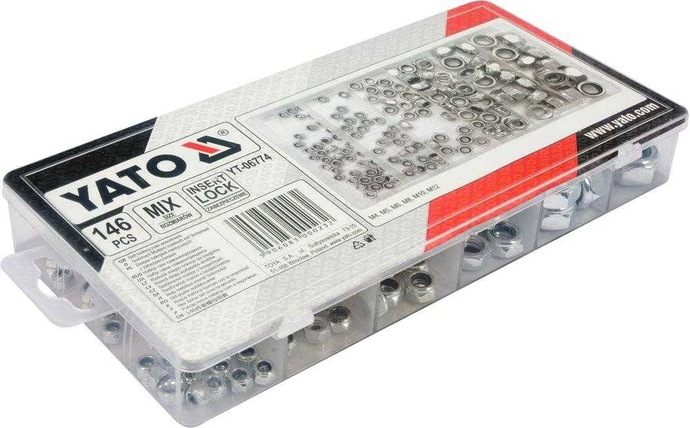 YATO RIŠŠTUČIŲ RINKINYS SU APSAUGA / SAVAITINIS LAIKODALIS 146 vnt. M4, M5, M6, M8, M10, M12