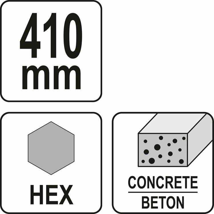 Grąžtas YATO Kaltas HEX SAMOSTRZĄCE 410mm