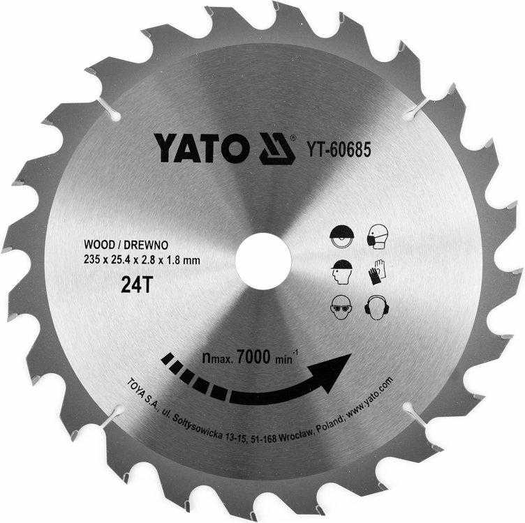 Yato YATO PIŁA TARCZ.WID. 235*24*25,4 60685 YT-60685