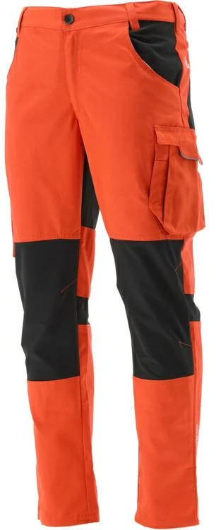 Yato Oranžinės SERWAL 4 krypčių tamprios darbo kelnės, 2XL, patvarios darbo kelnės, daugiafunkcinės kišeninės darbo kelnės, vyriškos darbo kelnės