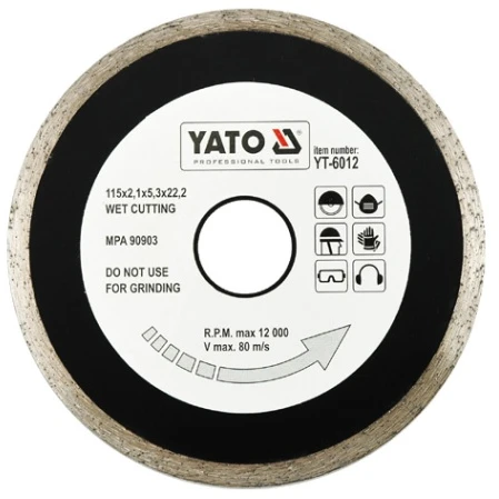 Yato DEIMANTINIS DISKAS, IŠTIKRINTAS SEGMENTAS, 115 MM