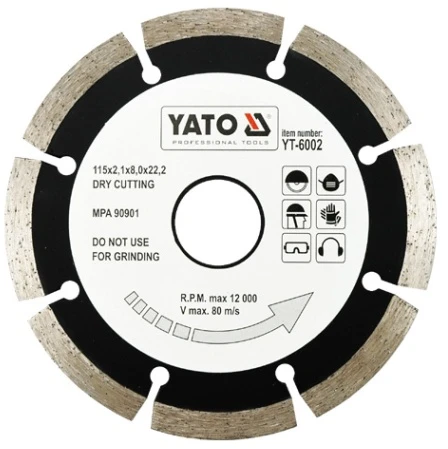 Yato DEIMANTINIS PJOVIMO DISKAS, SEGMENTINIS | 115 MM (YT-6002)