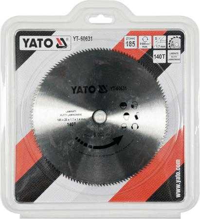 Yato ašmenys plokštėms pjauti 185x140x20 (YT-60631)