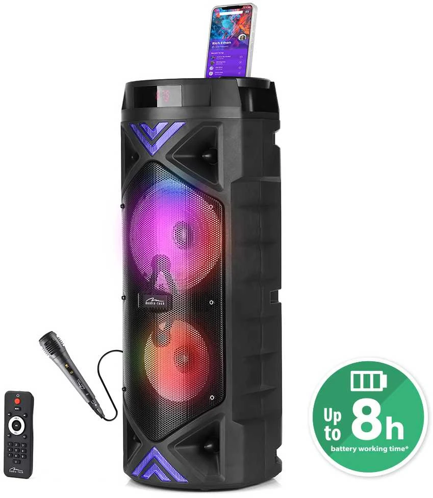 Bluetooth Garsiakalbis - Media-Tech MT3182 1400W FM Radijas Juodas