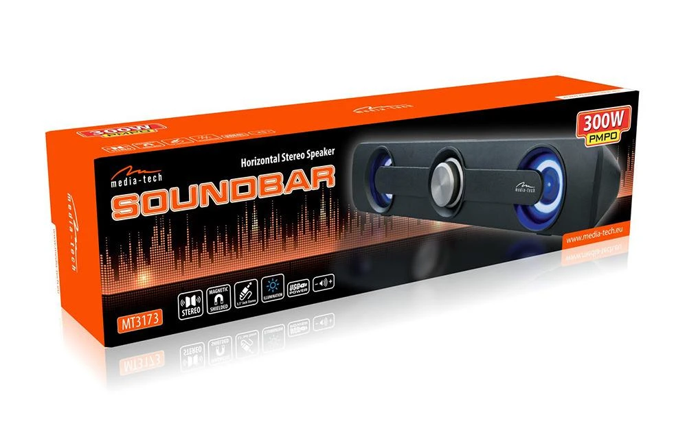 Namų kino sistema Media-Tech kolonėlė SOUNDBAR MT3173, PMPO 300W, RMS 5W