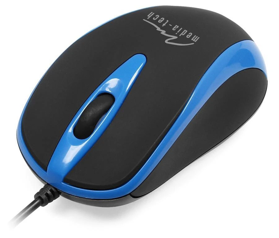 Itin ergonomiška optinė pelė Media-Tech PLANO MT1091B, USB jungtis, 800DPI, mėlyna