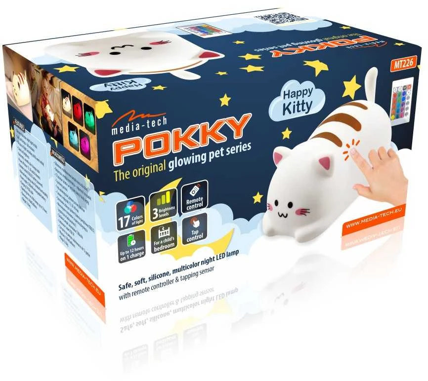 MEDIA-TECH POKKY HAPPY KITTY NIGHT LIGHT MT226