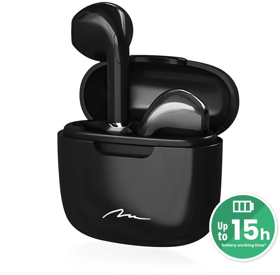 Media-Tech belaidės ausinės R-PHONES MT3589K TWS, Bluetooth, juodos