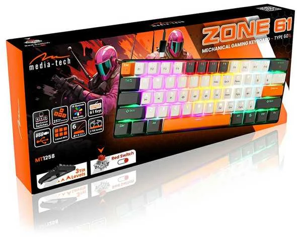 MEDIA-TECH Mechaninė klaviatūra 60% MT1258