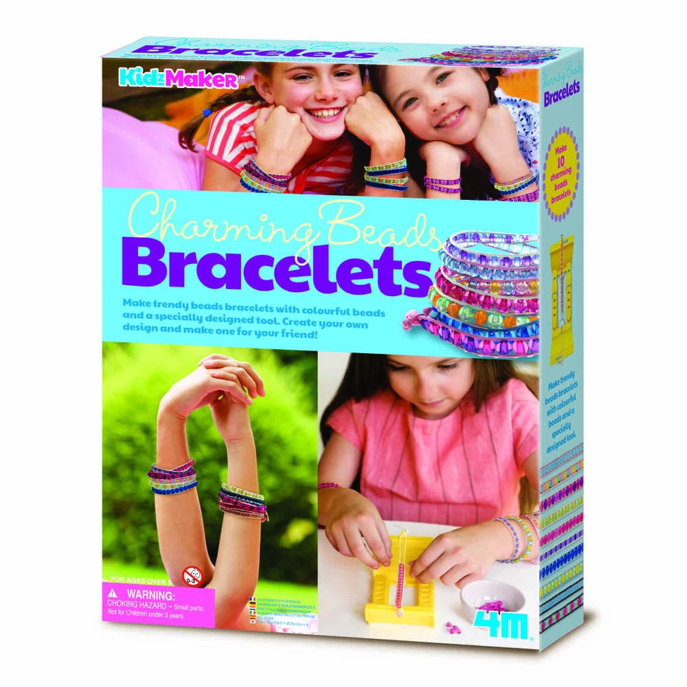 3Doodler 4M KidzMaker Kūrybinis rinkinys „Karoliukų apyrankės“