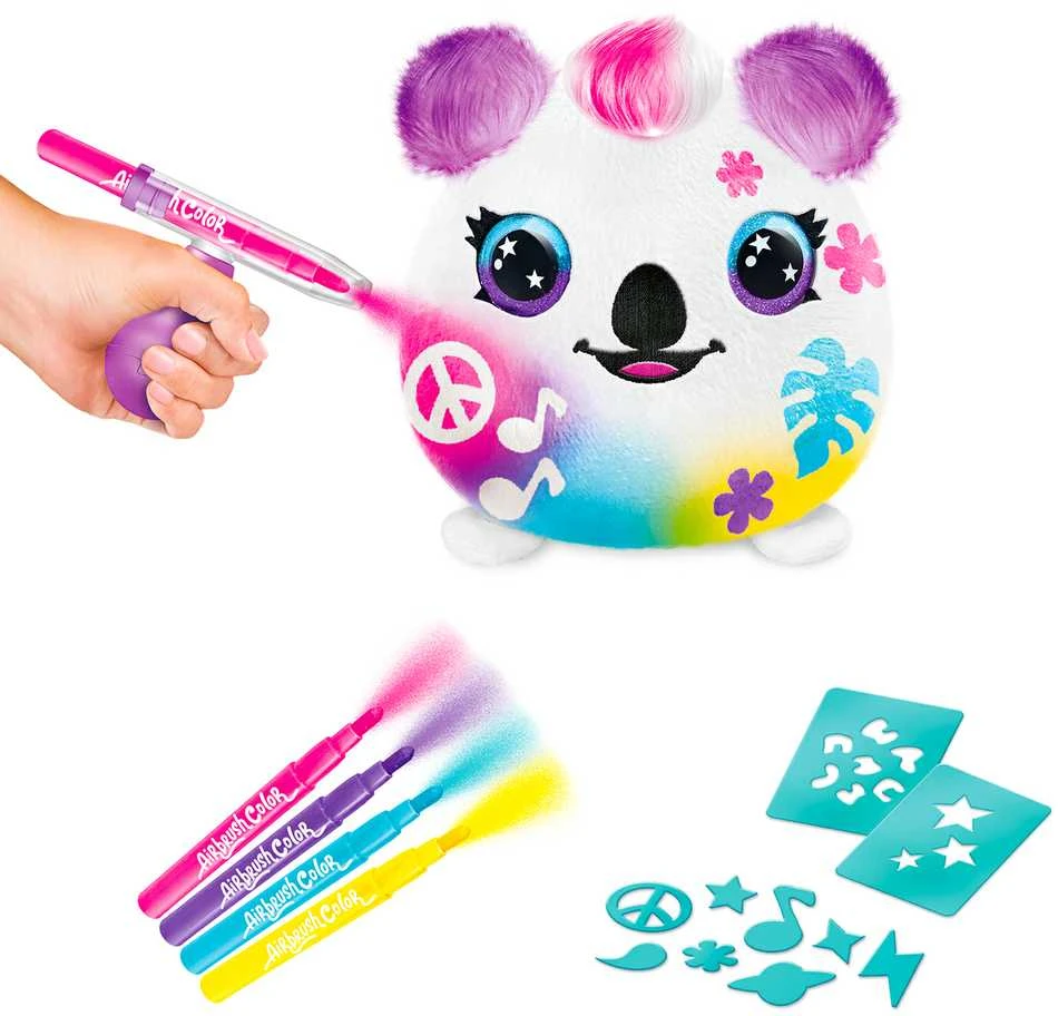 Canal toys AIRBRUSH PLUSH Rinkinys su aerografu „Gyvūnėlis kibirėlyje“