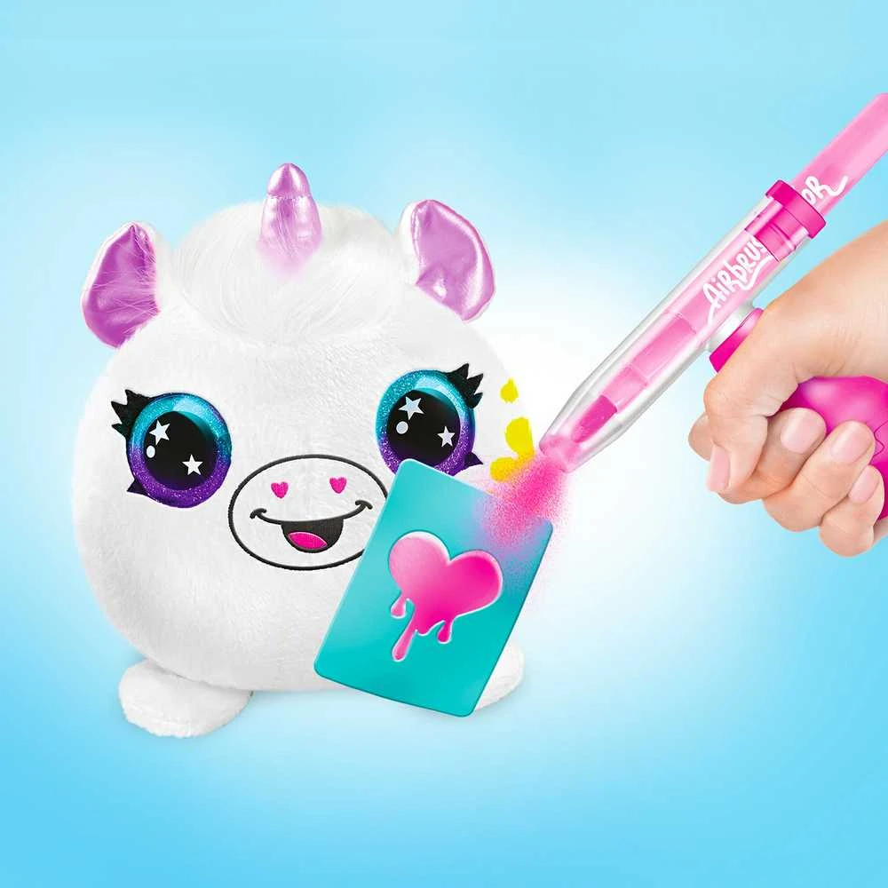 AIRBRUSH PLUSH Rinkinys su aerografu „Mini neoninis siurprizas“, 2.vnt