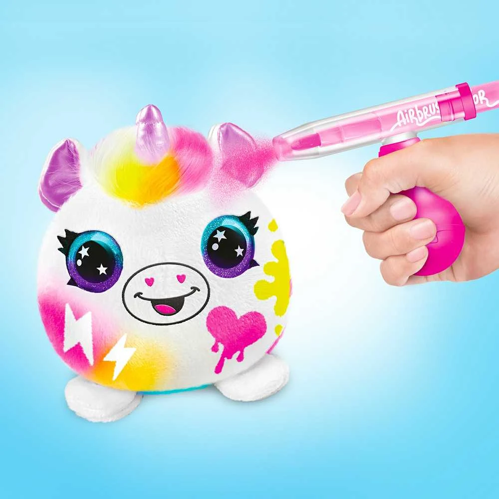 AIRBRUSH PLUSH Rinkinys su aerografu „Mini neoninis siurprizas“, 2.vnt