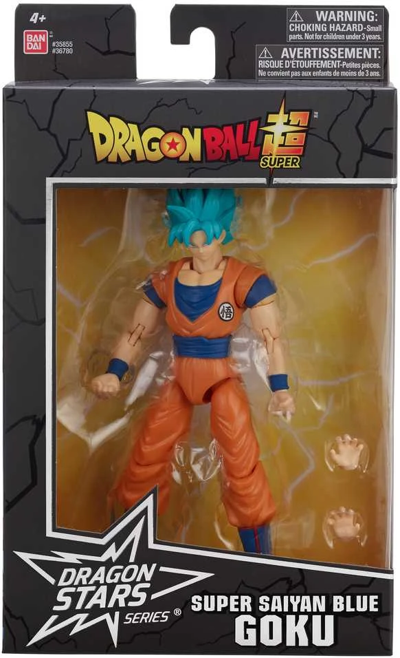 Bandai ANIME HEROES DRAGON STARS Poseable figūrėlė su priedais, 16 cm - Super Saiyan Mėlyna Goku