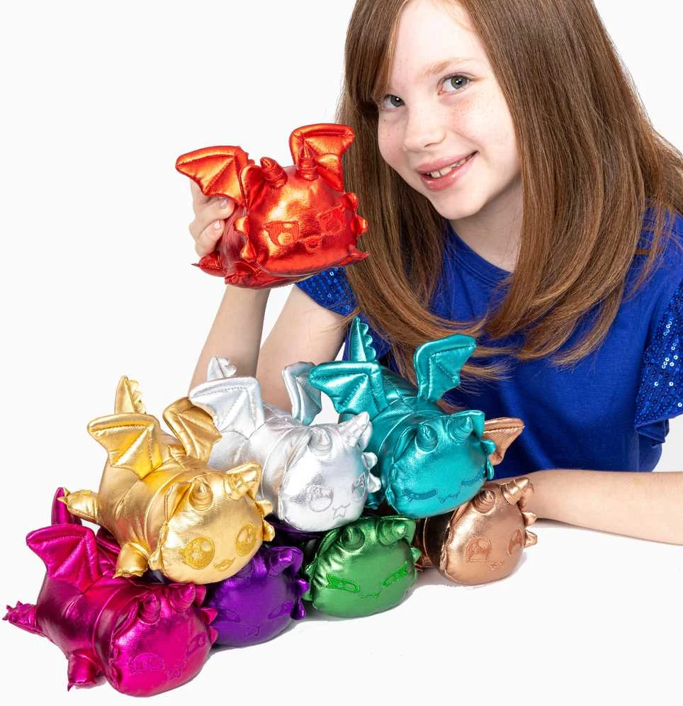 APHMAU MeeMeow Paslaptingas pliušinis kačiukas „Dragons“, 15 cm