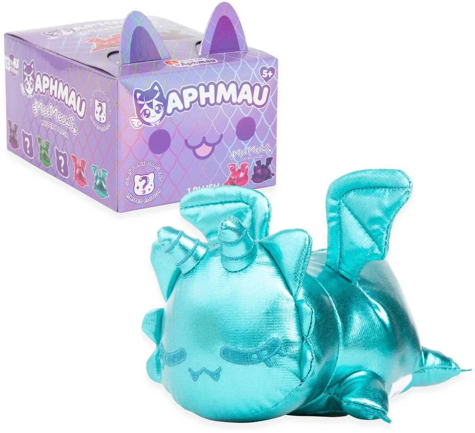 APHMAU MeeMeow Paslaptingas pliušinis kačiukas „Dragons“, 15 cm