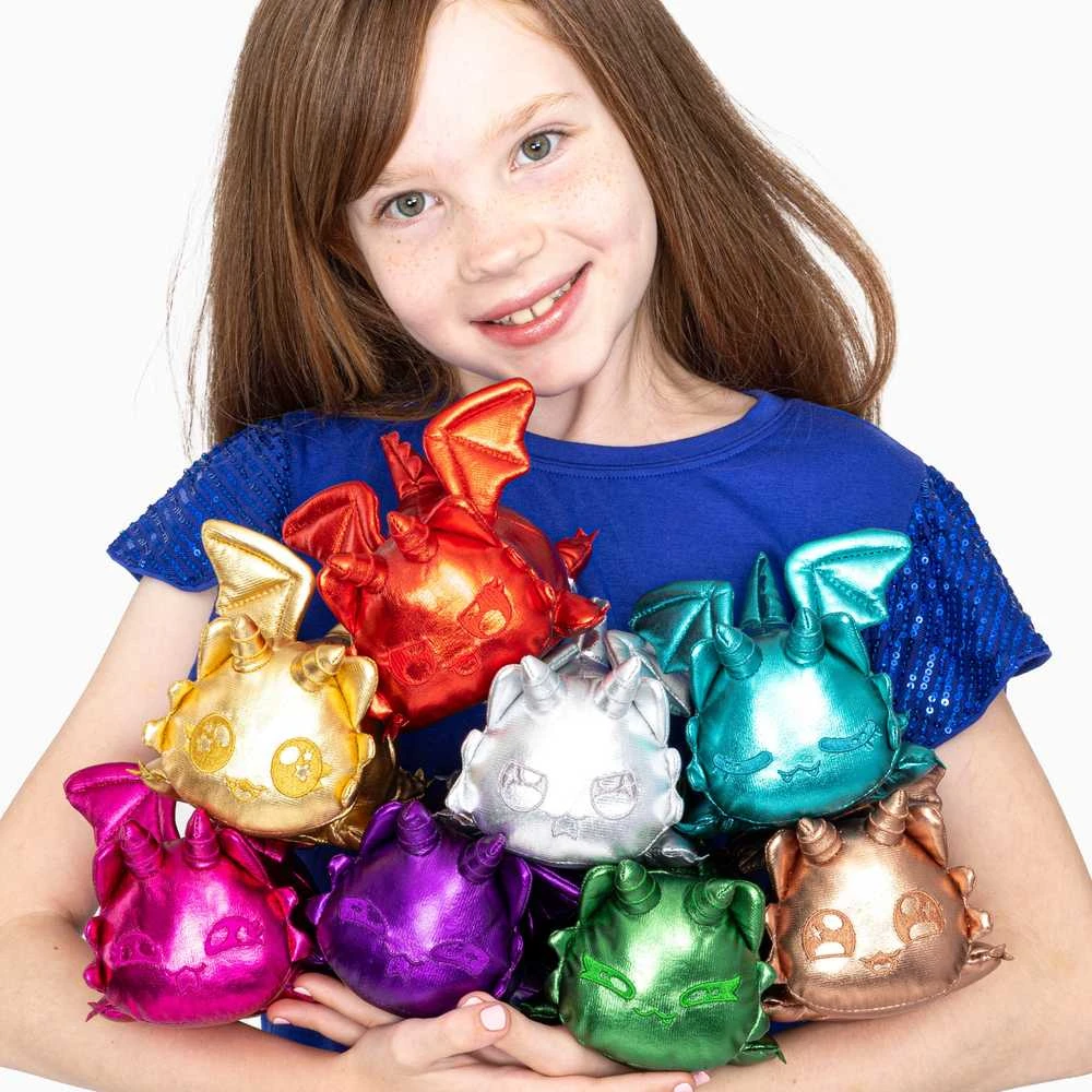 APHMAU MeeMeow Paslaptingas pliušinis kačiukas „Dragons“, 15 cm