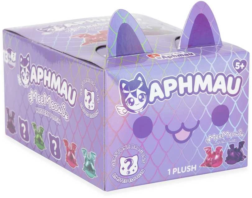 APHMAU MeeMeow Paslaptingas pliušinis kačiukas „Dragons“, 15 cm