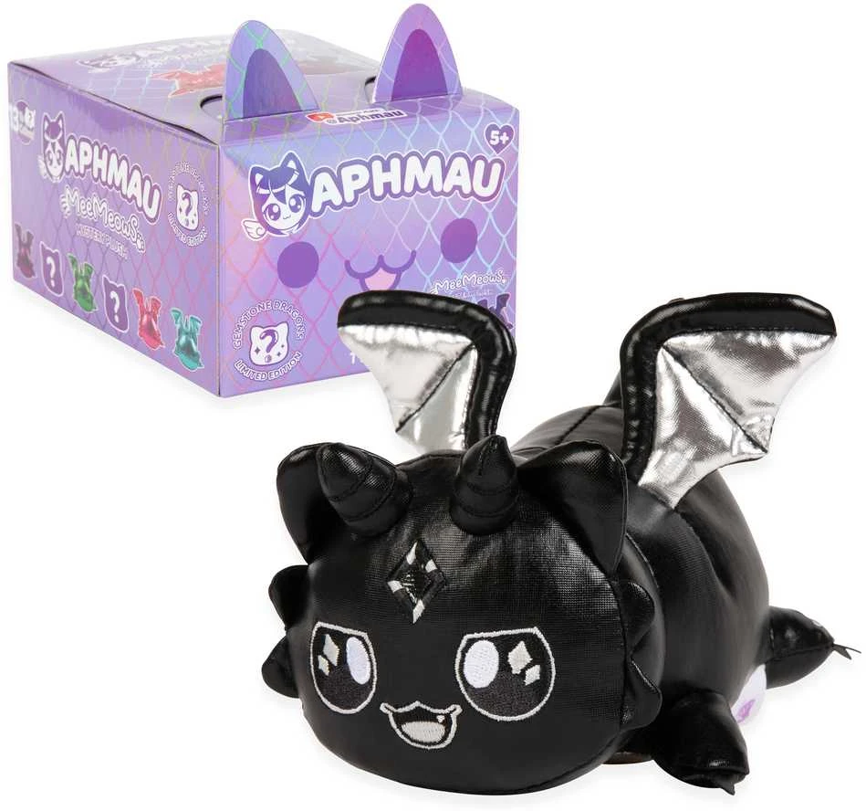 APHMAU MeeMeow Paslaptingas pliušinis kačiukas „Dragons“, 15 cm