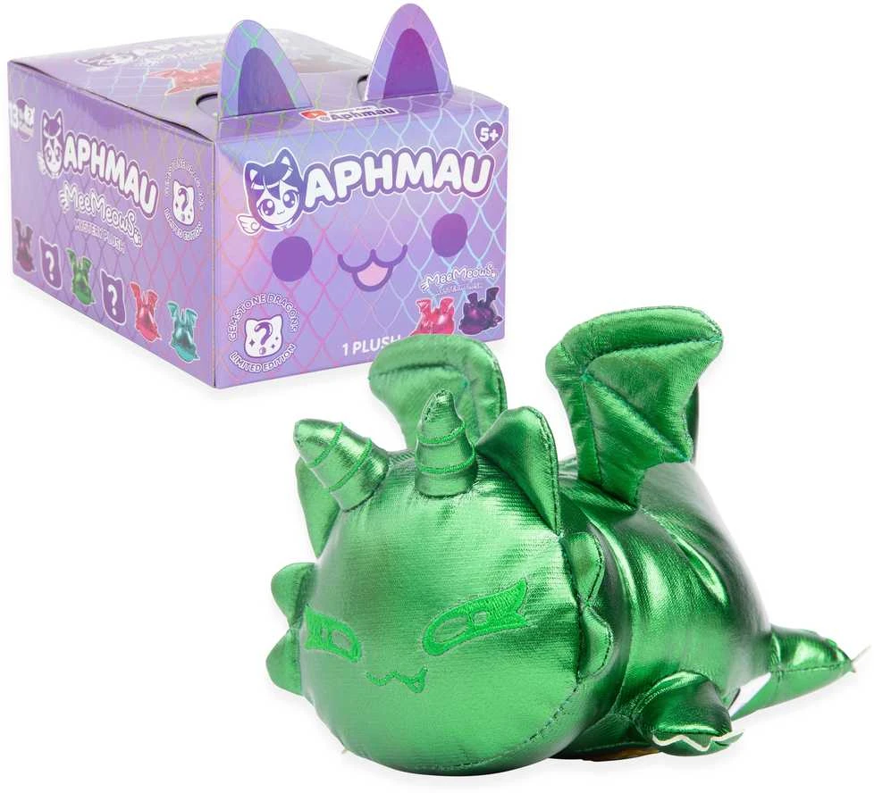 APHMAU MeeMeow Paslaptingas pliušinis kačiukas „Dragons“, 15 cm