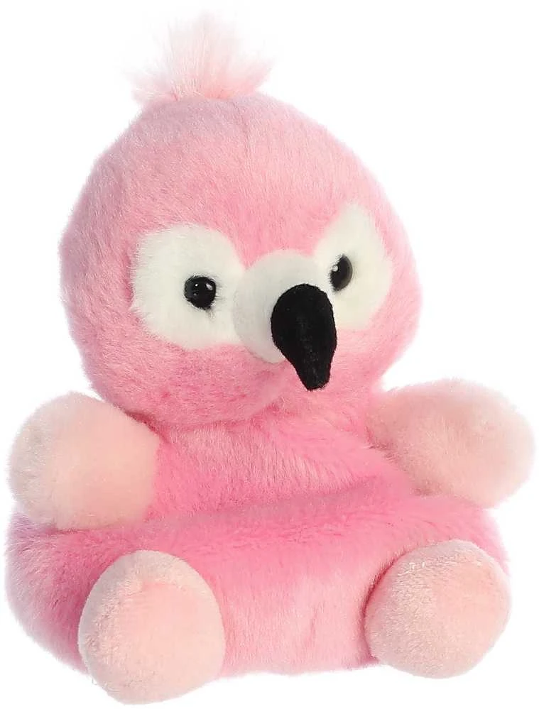AURORA PALM PALS Pliušinis flamingas, 12 cm aprašymas - Prekės nuotrauka