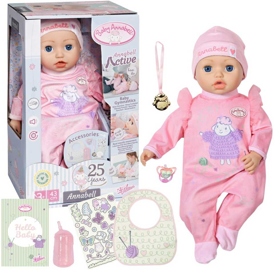 BABY ANNABELL Interaktyvi lėlė, 43 cm